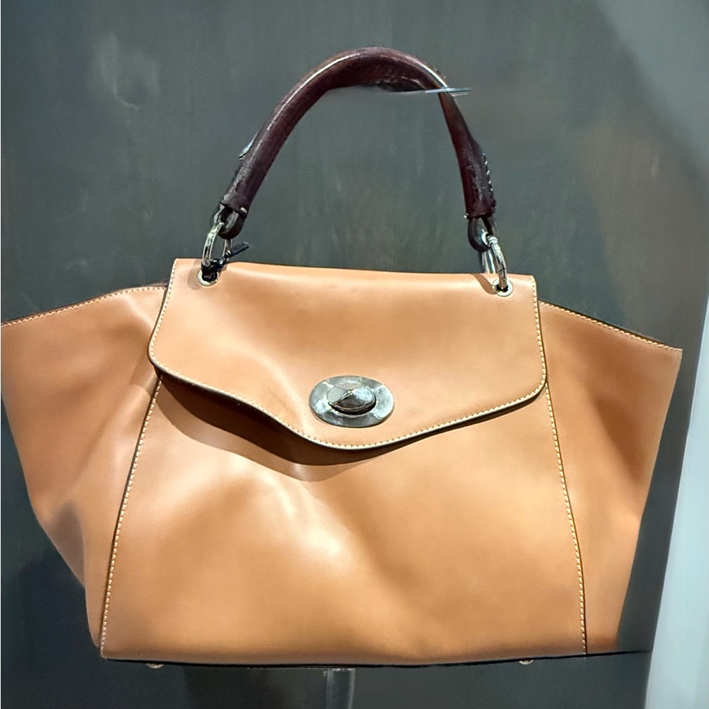 NWT Italian Tan Leather Handbag - Gianni Charini